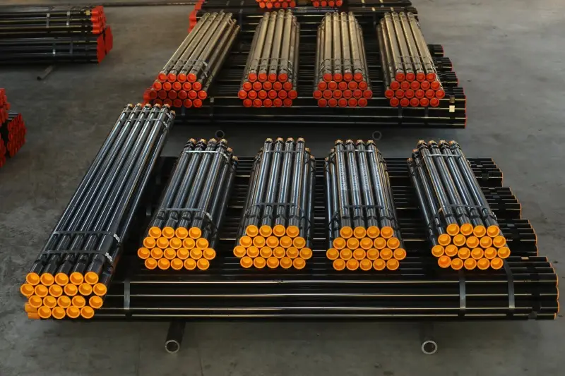 102mm*8mm*1500mm friction welding drill pipe finished product display.